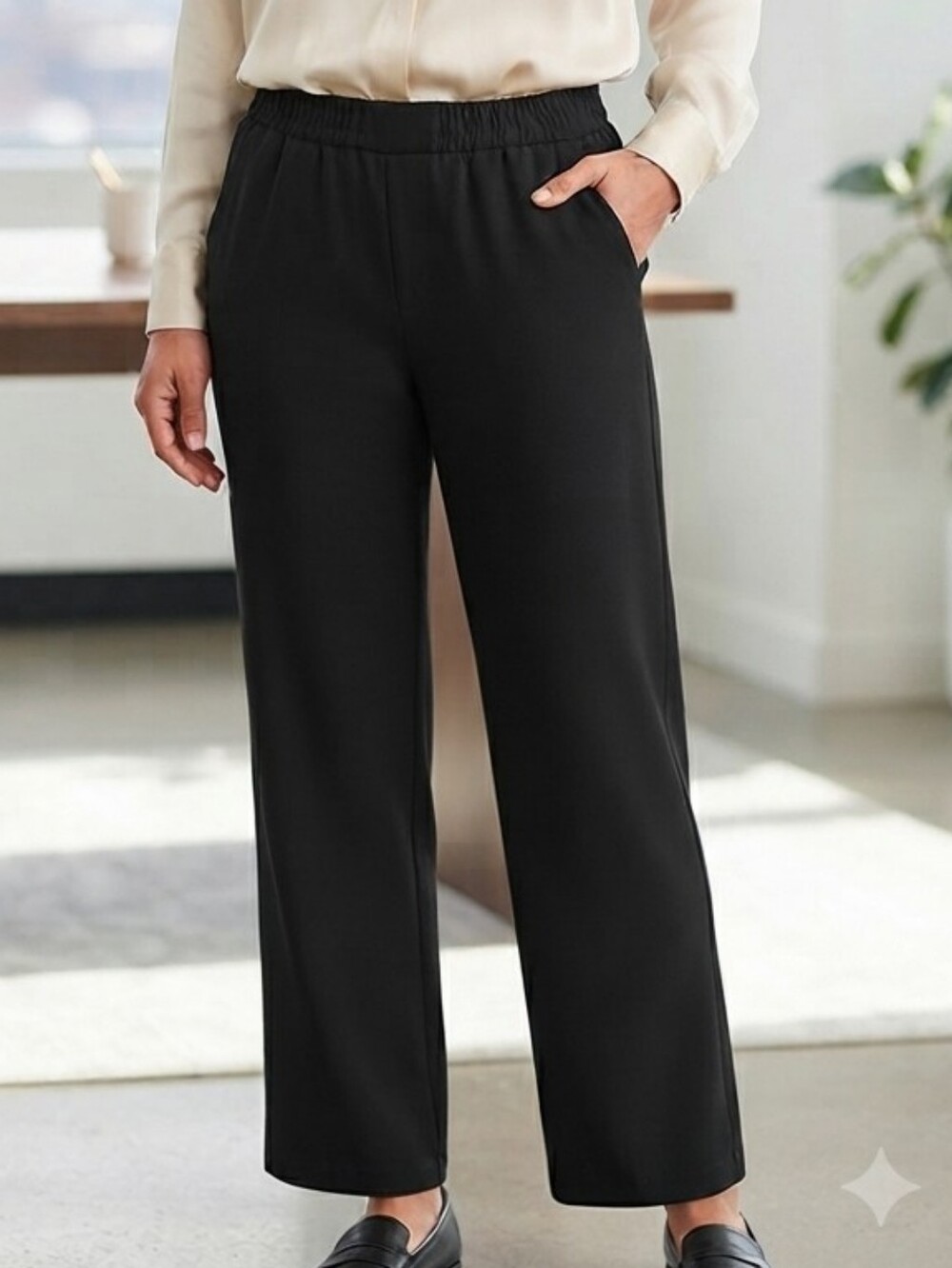Frank Lyman Black Pull-On Trousers